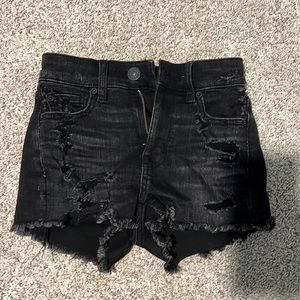 AMERICAN EAGLE 000 BLACK JEAN SHORTS